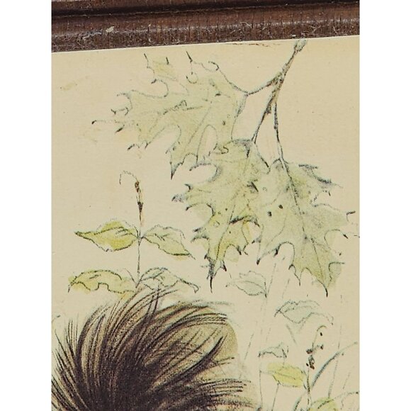 Vintage Stephanie Harney Squirrel Art On Wooden‎ Plaque - Picture 7 of 9